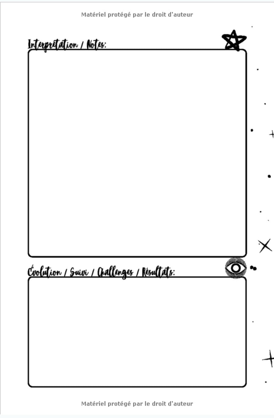 Journal de Tarot et Oracle - sur 12 mois/52 semaines - 135 pages - Format 15 x 22 cm