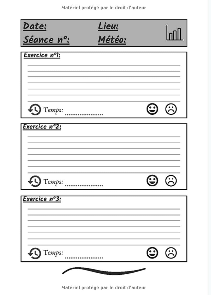 Cyclisme Carnet d’entraînement - exercices pour progresser - 100 pages 18 x 25 cm - Fabriqué en France