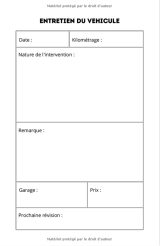 Carnet Entretien Fiat Voiture avec Pages Préfabriquées - Convient à tous les Véhicules - 100 pages Format 15 x 22 cm