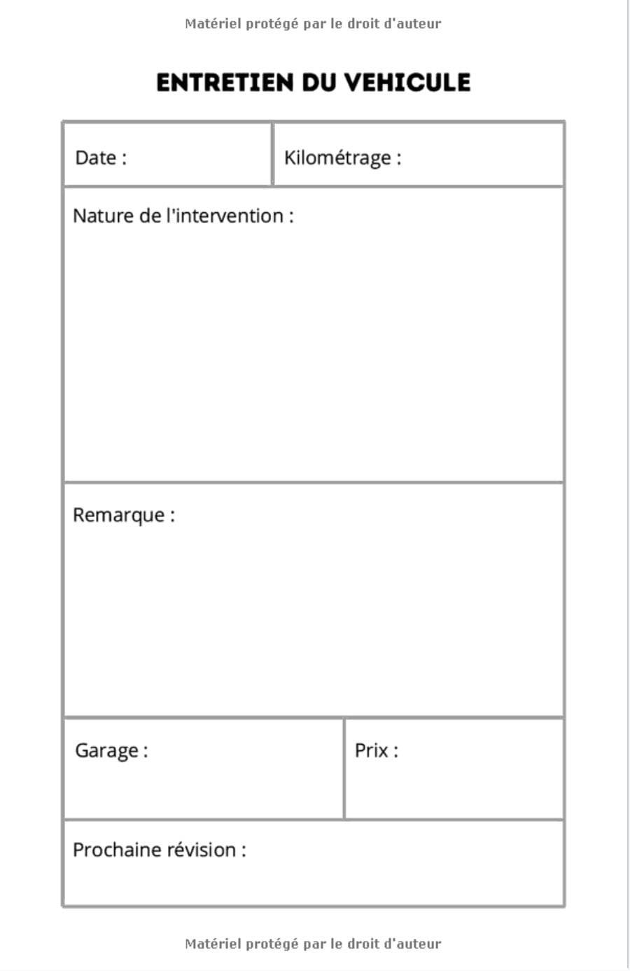 Carnet entretien voiture Peugeot avec pages préfabriquées - Livre de 100 pages - 15 x 22 cm