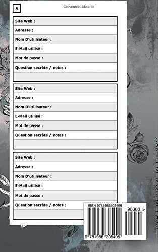 Carnet Alphabétique Mots de Passe : A5 - 98 Pages
