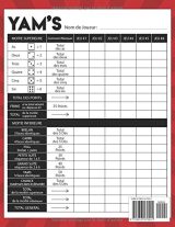 Carnet de scores Yam : 130 Grilles de Scores - Format A4