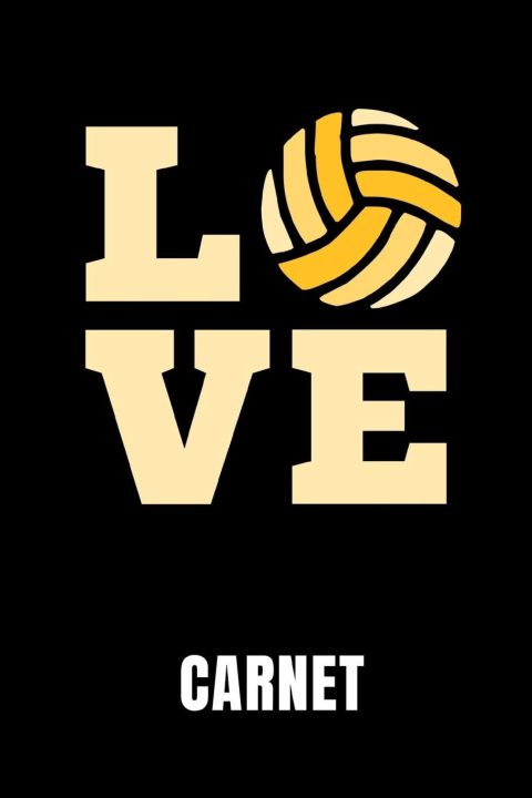 Carnet de notes volley ball - 110 pages lignées - Format 6x9 - Imprimé en France