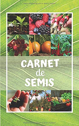 Carnet de Semis avec fiches pour potager et jardin - 112 pages - Format 12 x 20 cm