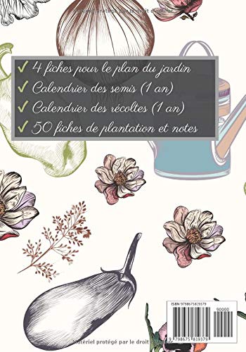 Cahier de jardinage : suivi pour Jardin / Potager - 110 pages format 18x25 cm (7"x10").