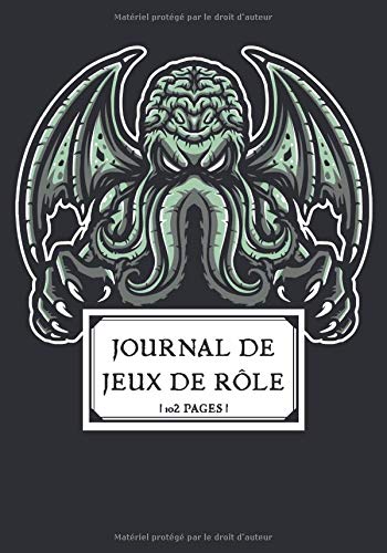 Journal de Jeux de Rôle - Cahier de JDR pour écrire vos notes de jeu - 102 pages lignées - 17,78 x 25,4 cm