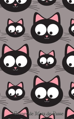 Carnet de Mots de Passe- Motifs Chats - Format A5 - 98 Pages
