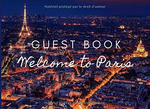 Guest book Livre d'or airbnb Paris - 150 pages, 20,96 x 15,24 cm (anglais)
