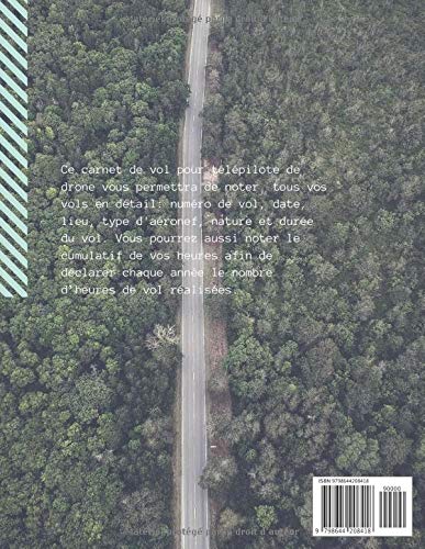 Carnet de vol télépilote de drone - 90 pages à remplir - Grand Format A4