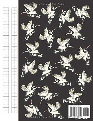 Cahier d'écriture Japonaise : Calligraphie quadrillé vierge - 112 pages - Format A4 - Fabriqué en France
