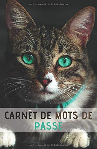 Carnet de Mots de Passe Chats : Format pratique A5 - 110 pages