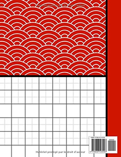 Cahier d'écriture Japonais - 120 pages Vierges Quadrillées - Format A4 - Made in France