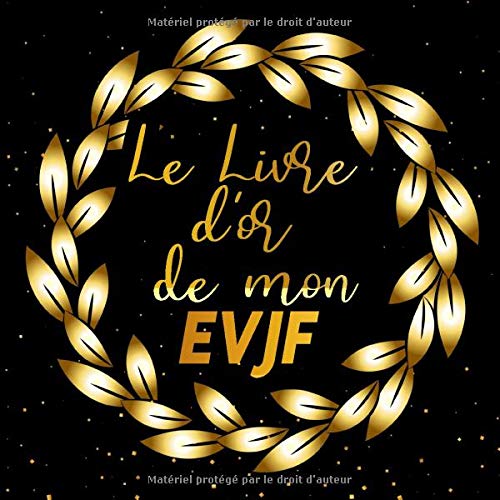 Livre d'or Enterrement Vie de Jeune Fille à compléter - 70 pages - 21,5 x 21,5 cm