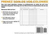 Cahier De Suivi Des Ruches pour apiculteur : 100 Fiches - Format 20 x 15 cm