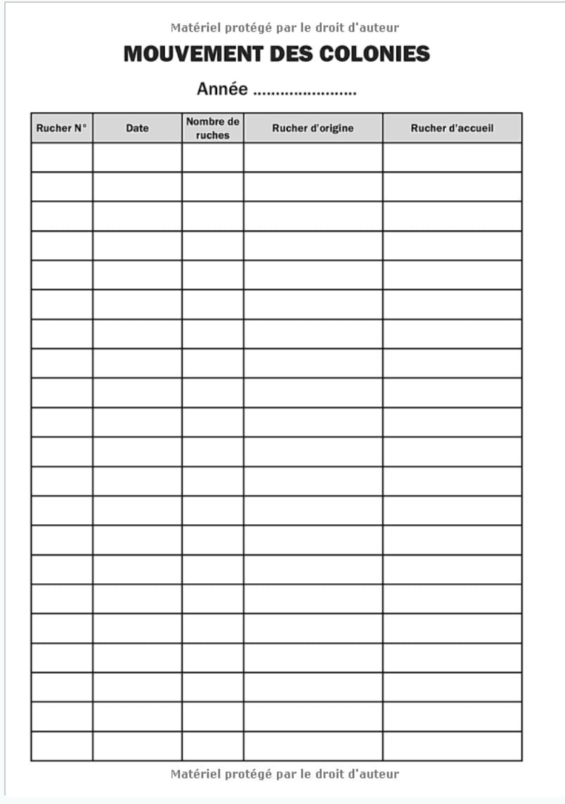 Registre d'Élevage Apicole : Suivi Sanitaire de Vos Colonies - 52 pages Format A4