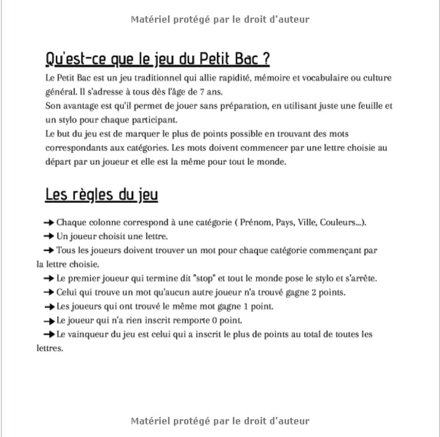 Le Jeu du Petit Bac : 100 feuilles de score à compléter - Jeu de société - 101 pages Format 21,5 x 21,5 cm