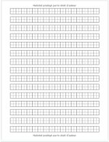 Coréen - Cahier d'Ecriture Hangeul : papier quadrillé (Wongoji) - 112 pages Format A4