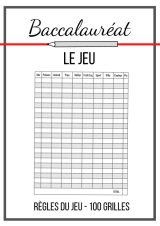 Baccalauréat Le Jeu : Carnet de grilles avec thèmes - 100 feuilles de score à remplir - 101 pages Format A4
