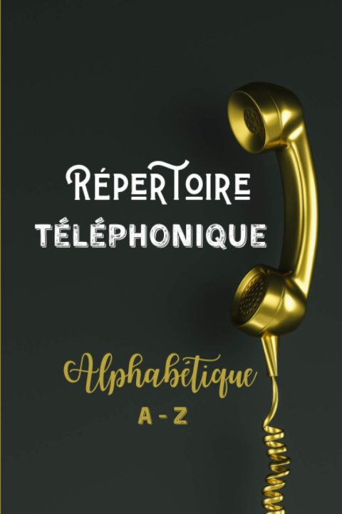 Répertoire téléphonique Alphabétique - 120 Pages à pré-remplies - format 15 x 22 cm