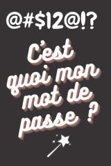 C'est quoi mon mot de passe? Carnet alphabétique mots de passe - 120 pages Format 15 x 22 cm