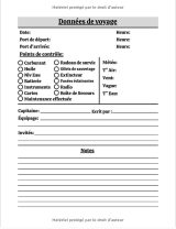 Journal du Capitaine : Livre de bord à compléter⎪Fiches pratiques avec différentes rubriques - 100 pages Format A4