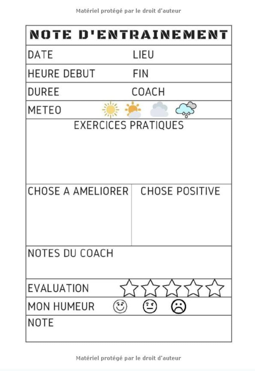 Carnet de football - Journal de bord & notes - 101 pages Format 15 x 22 cm