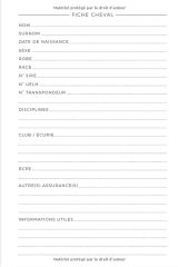 Journal de Bord de Cavalier : Carnet d'équitation à remplir - 120 pages format 15 x 22 cm