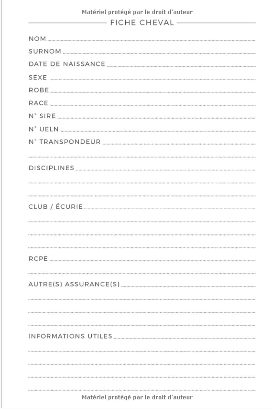 Journal de Bord de Cavalier : Carnet d'équitation à remplir - 120 pages format 15 x 22 cm