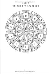 Carnet de score Fléchettes - 3 types de jeu : Cricket 501 301 - 155 pages Format 15 x 22 cm