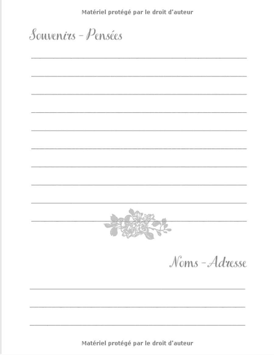 LIVRE DU SOUVENIR -CONDOLÉANCES pour funérailles - 100 pages Format A4
