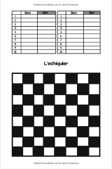 Carnet de score echec : avec de grilles de notation des scores - 121 pages Format 15 x 22 cm