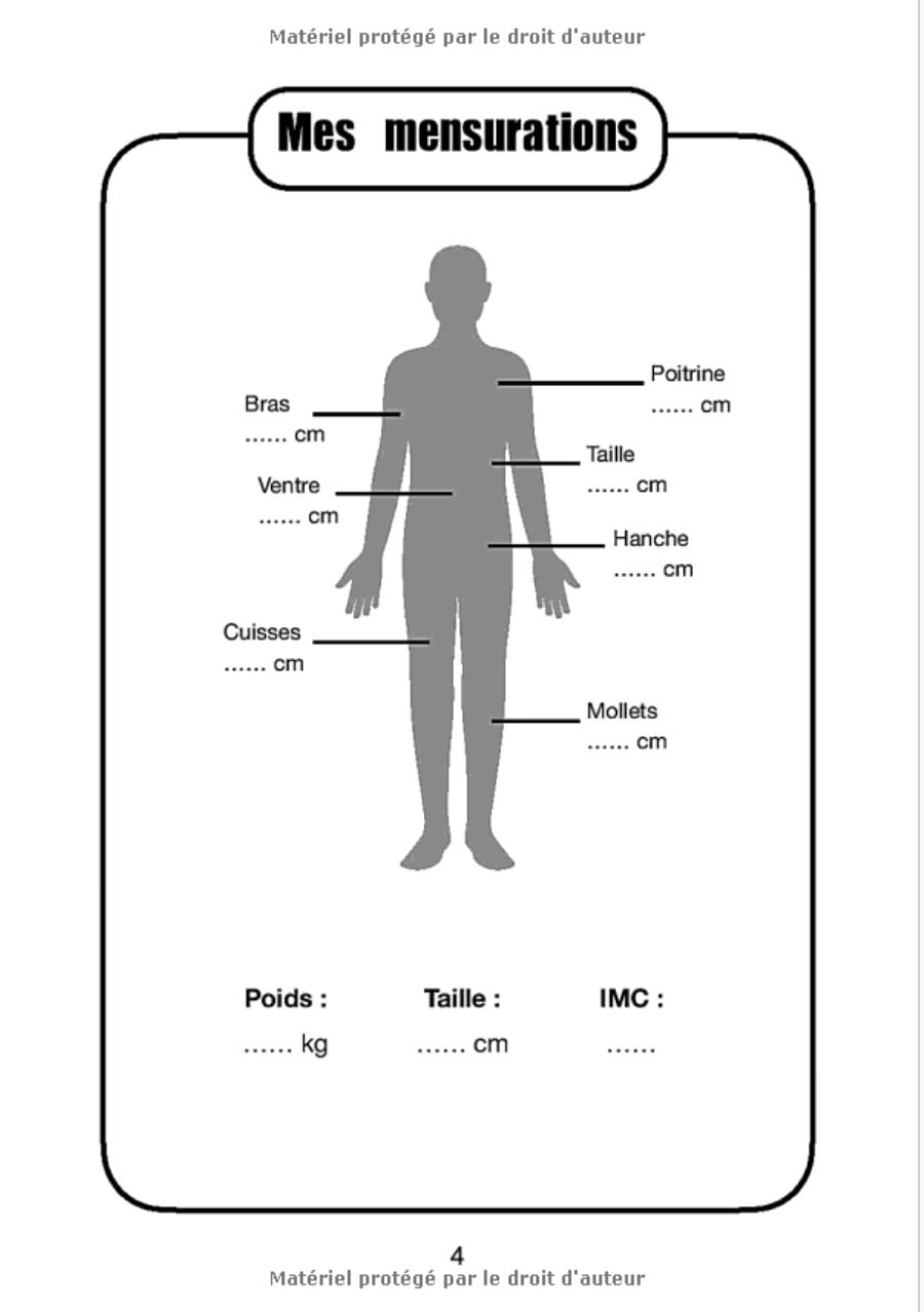 Carnet de Bord Musculation entrainements de fitness et gainage - 109 pages Format 18 x 25 cm