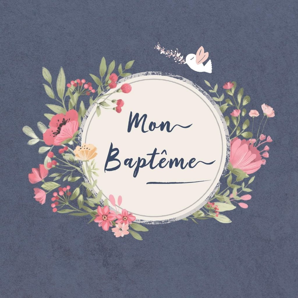 Livre d'or pour le baptême d'un enfant fille ou garçon - 49 pages Format 21,5 x 21,5 - Fabriqué en France