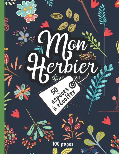 Carnet herbier adulte / enfant pour recueil feuilles, plantes et fleurs séchées - 105 pages Format a4