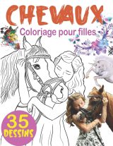 Coloriage Chevaux pour enfants : 8 ans et plus - 70 pages - Grand Format A4