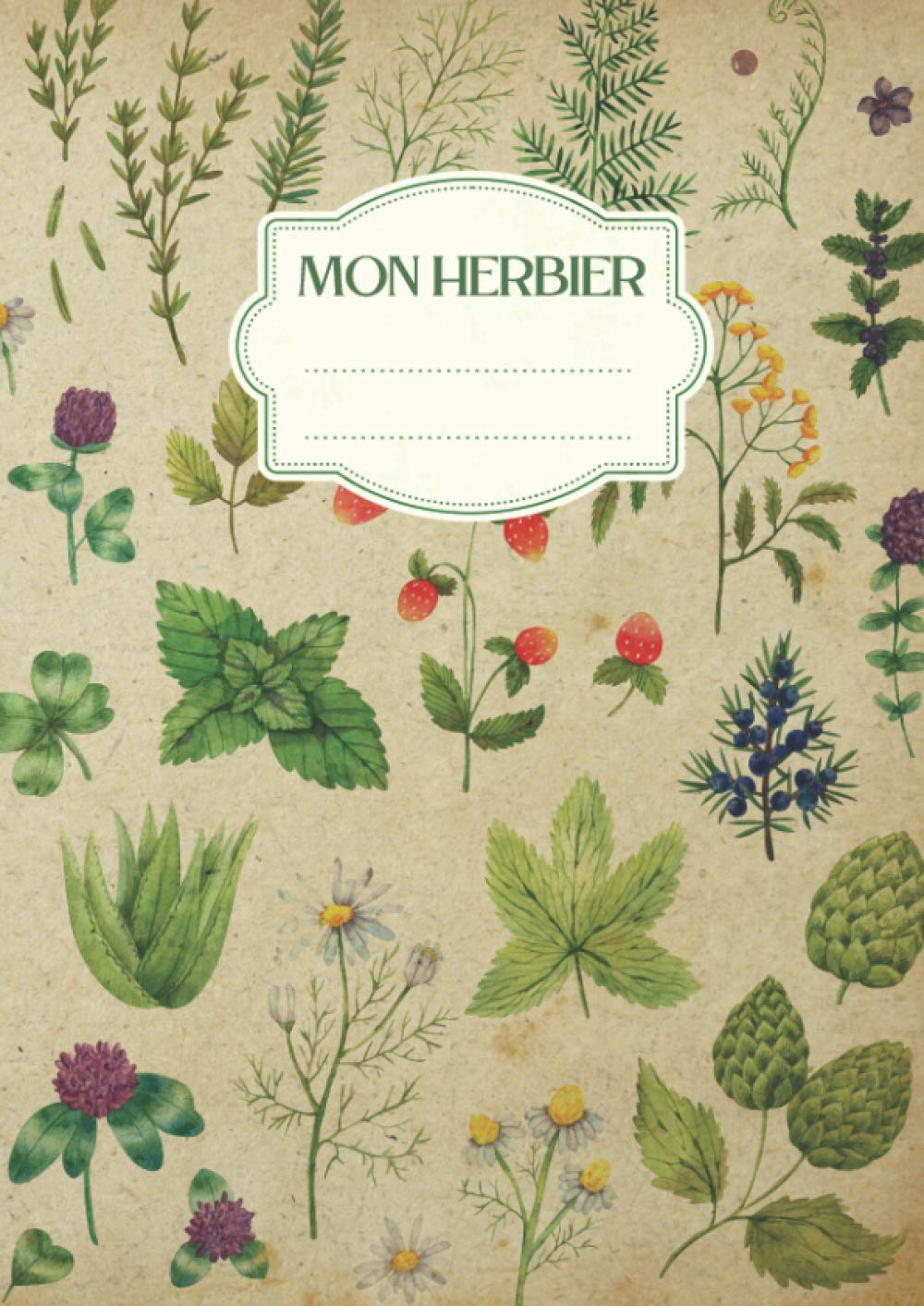 Mon Herbier Vierge à Remplir Adultes Enfants - Conserver Feuilles, Fleurs et Plantes Séchées - 107 pages Format A4