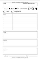 CARNET DE JARDINIER à remplir - Pour tous les jardiniers, débutants ou experts - 18 x 25 cm - 120 pages