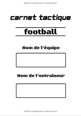 Carnet tactique football pour entraineur de foot - format A4 - 100 pages