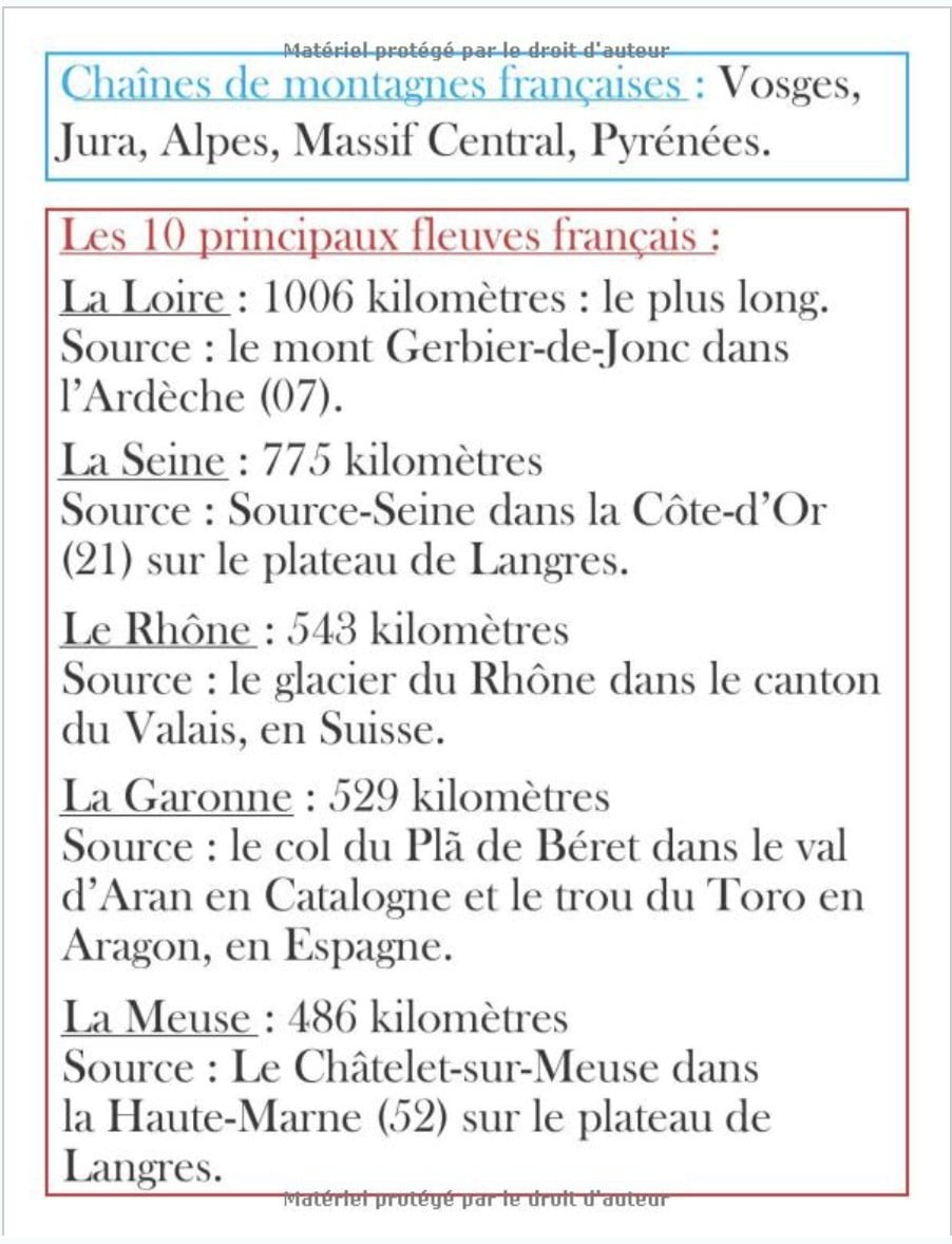 Cahier d'activité pour enfants et adultes Géographie - 40 pages Format A4