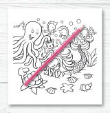 Livre de Coloriage pour Enfants : Fées, Princesses, Sirènes, Licornes - 62 pages Format 21,5 x 21,5 cm