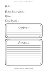 Carnet de Bord Navigation - 100 pages à compléter 15,25cm x 22,86cm -