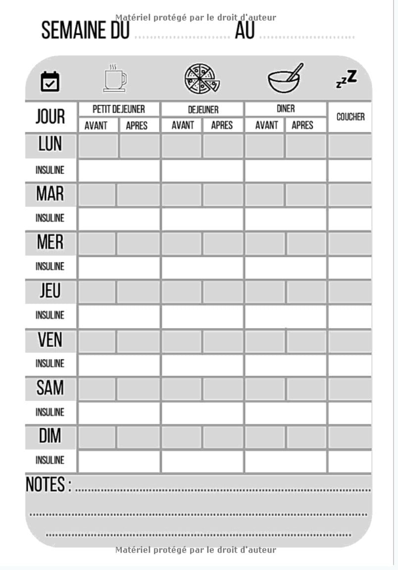 Carnet de suivi diabète à remplir pour 2 ans de suivi - 106 pages - 18 x 25 cm