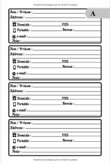 Répertoire téléphonique Alphabétique - 120 Pages à pré-remplies - format 15 x 22 cm