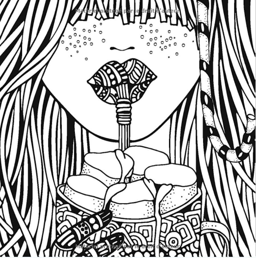 Livre de coloriage pour filles et adolescentes à partir de 12 ans - 103 pages Format 21,5 x 21,5 cm