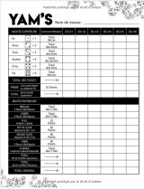 Carnet de scores Yam : 130 Grilles de Scores - Format A4