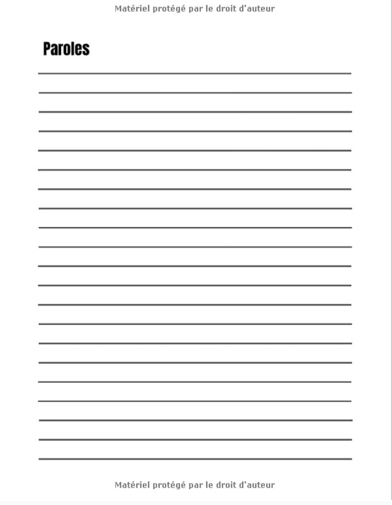 Cahier de musique UKULELE Grilles d'accords - Tablatures - Notes - Paroles (106 pages Format A4)