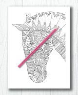Livre de Coloriages Chevaux - 54 pages format A4