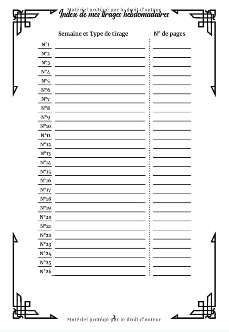 Journal de tirages Tarot : Carnet de suivi à remplir pour analyser vos prédictions avec les cartes - 115 pages Format 18 x 25 cm