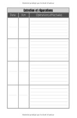 Carnet d'entretien voiture prestige - 100 pages Format 15 x 22 cm