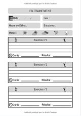 Carnet d’entrainement Golf - Fiches d’exercices à remplir - 121 pages Format 18 x 25 cm